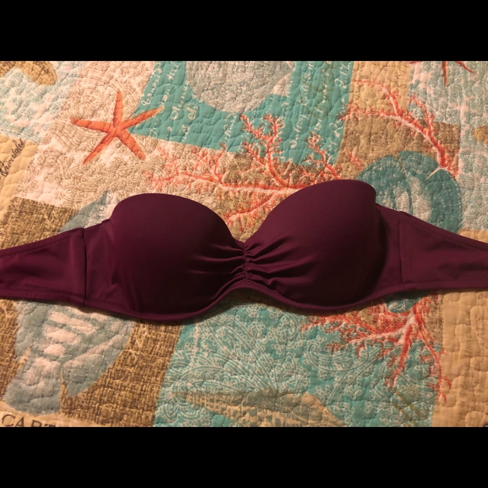 VS purple push-up bandeau bathing suit